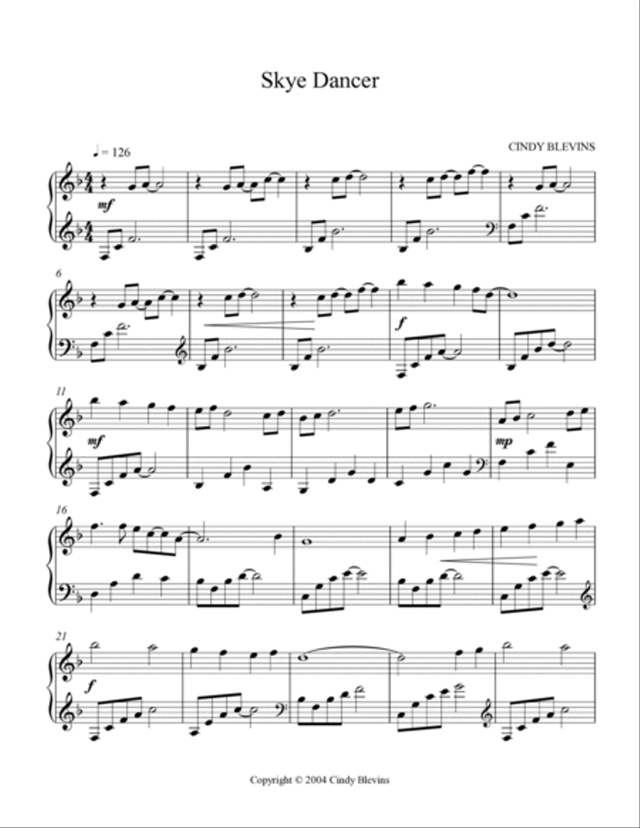 Sky Dancer, original solo for Double-Strung Harp Harp scores gallery preview page 2