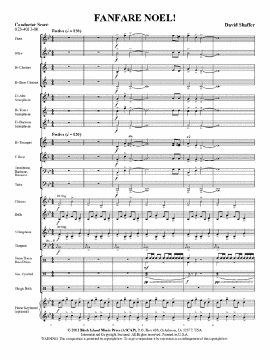 Fanfare Noel! Fanfare Noel! Concert Band scores gallery preview page 2