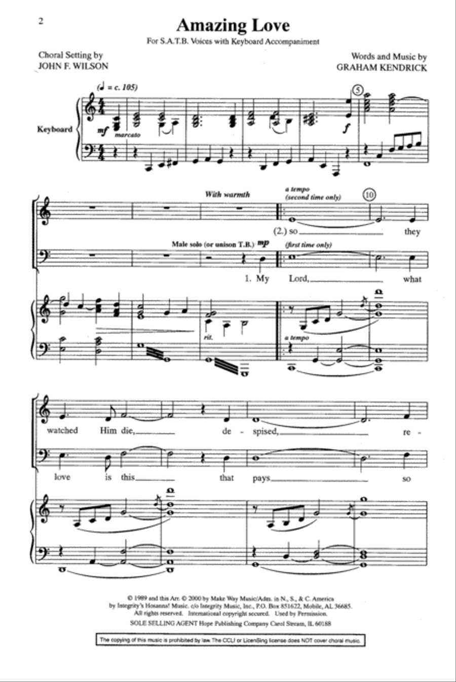 Amazing Love 4-Part scores gallery preview page 2