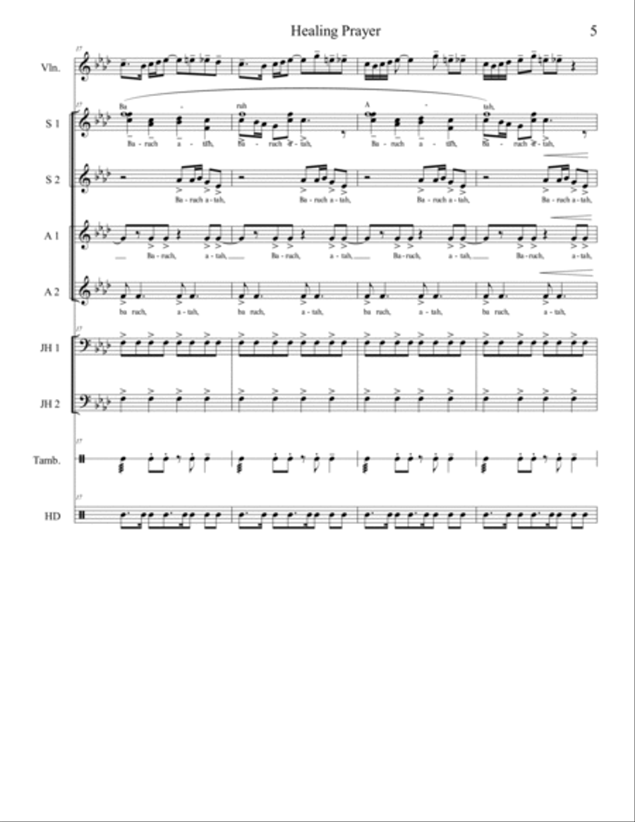 Healing Prayer SSAA scores gallery preview page 5