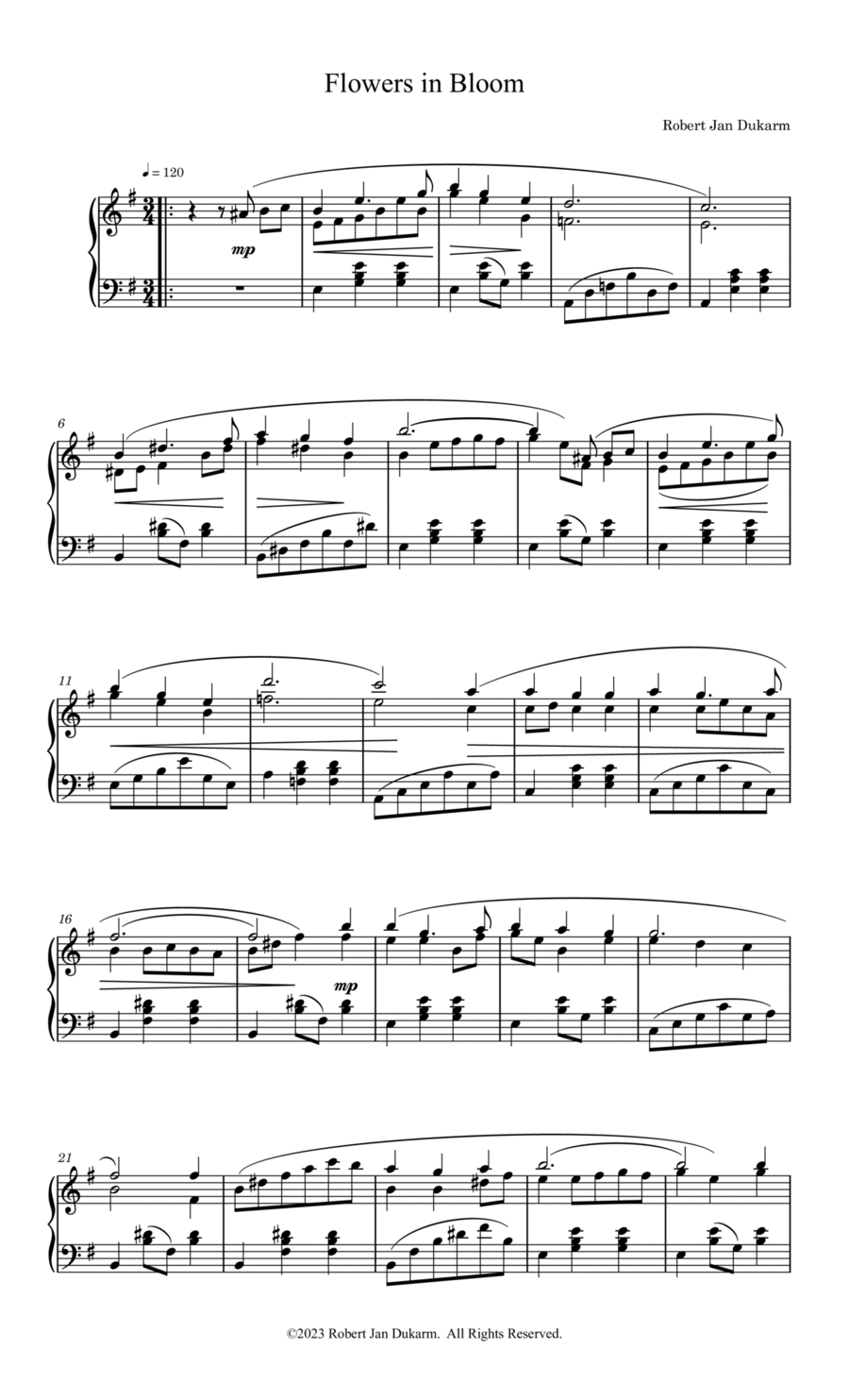 Flowers in Bloom Part scores gallery preview page 1