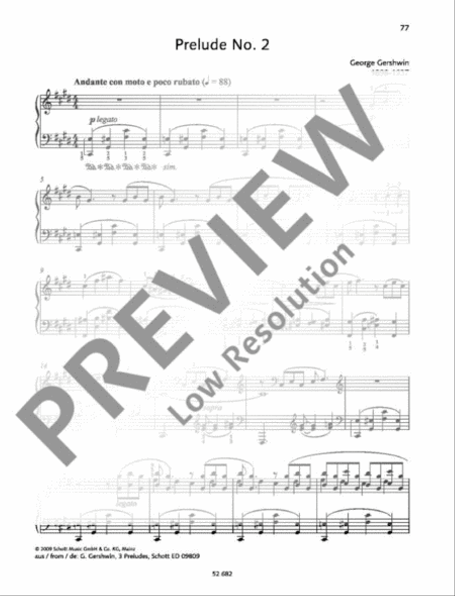 Prelude No. 2 Piano Solo scores gallery preview page 2