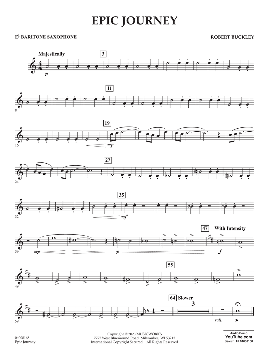 Epic Journey - Eb Baritone Saxophone