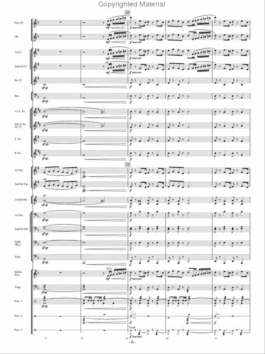Quest of the Undaunted Knight Concert Band scores gallery preview page 5