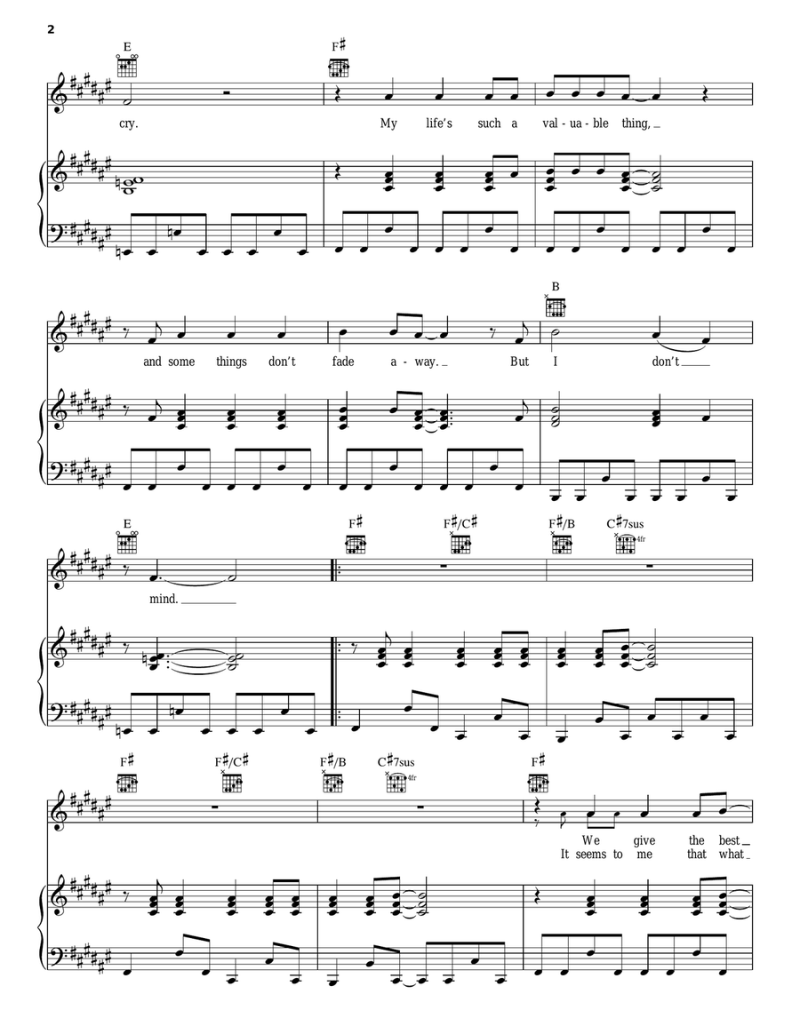 Hercules Piano, Vocal, Guitar scores gallery preview page 2