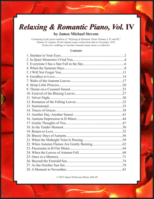 Book cover for Relaxing & Romantic Piano, Vol. IV