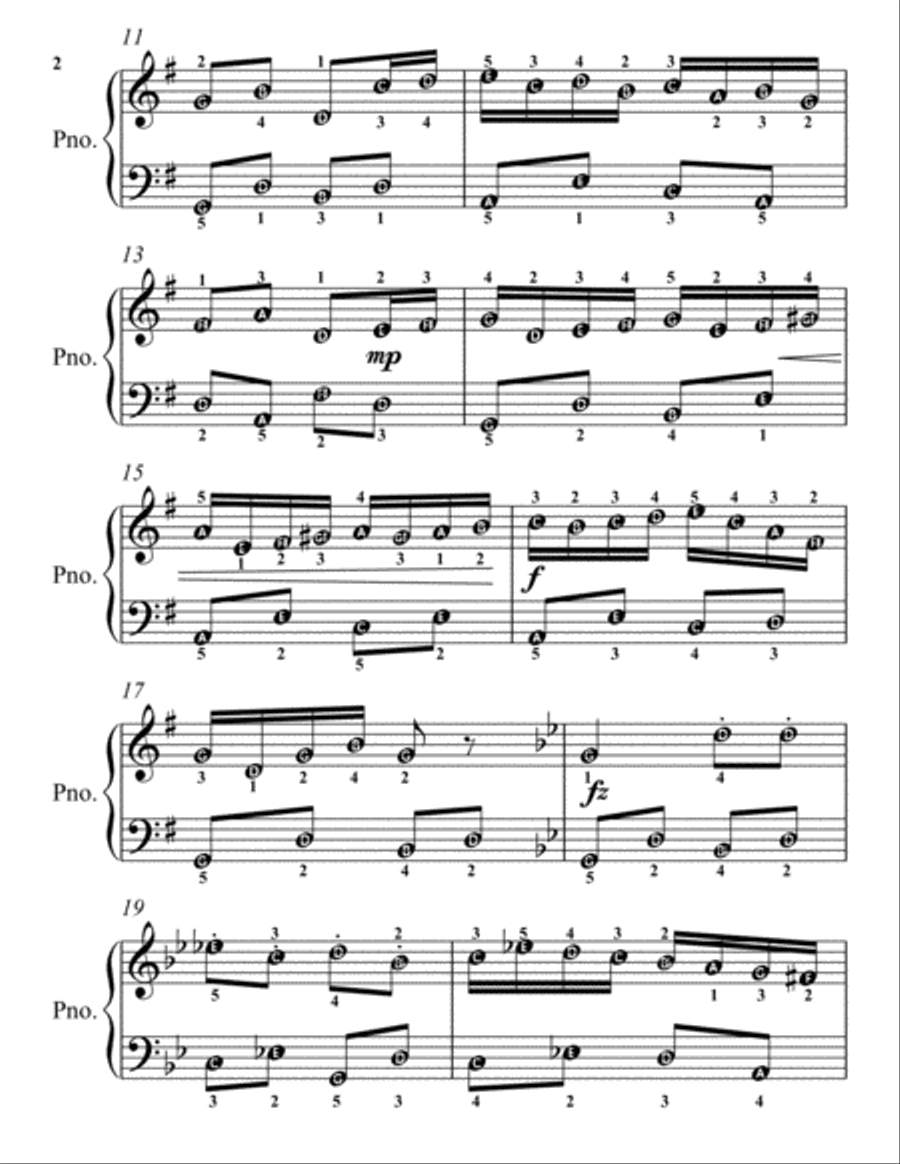Gypsy Rondo Easy Piano Sheet Music Easy Piano scores gallery preview page 3