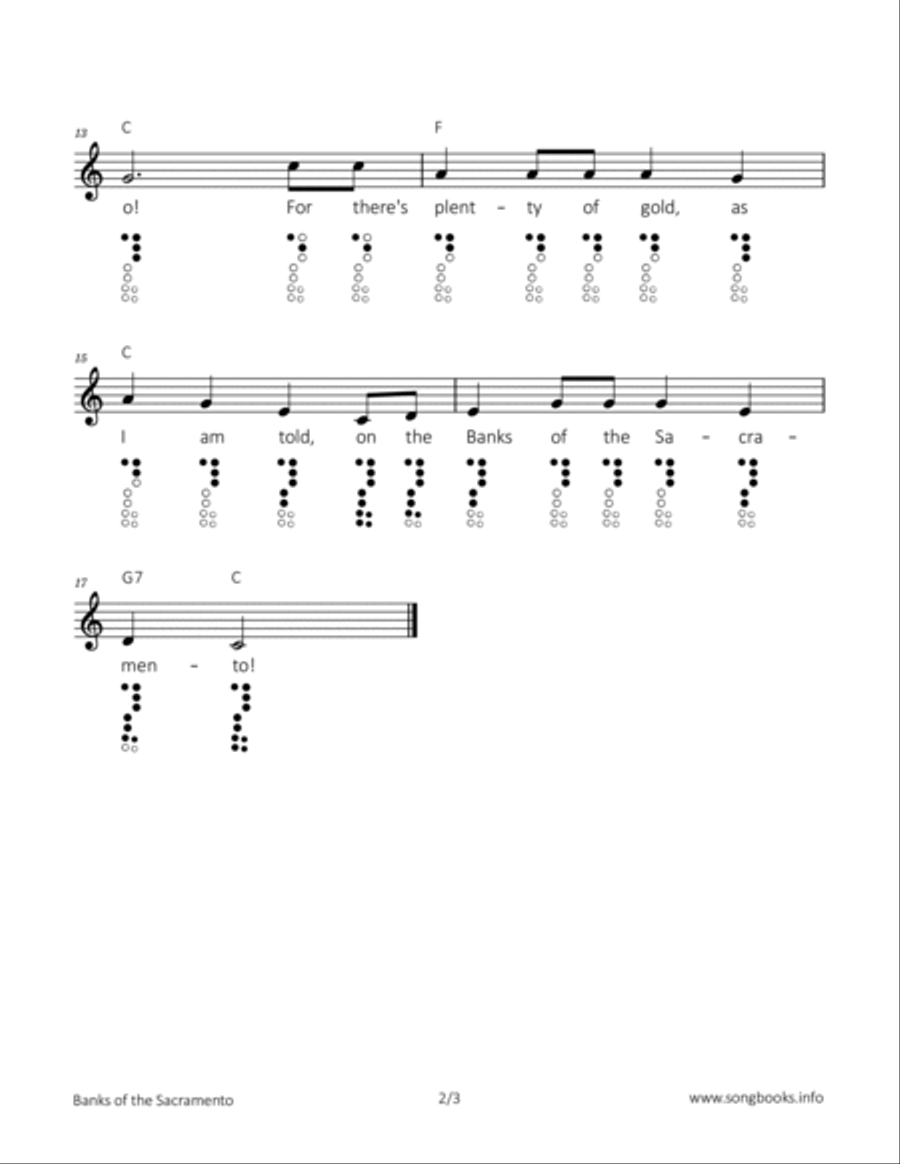Banks of Sacramento Soprano Recorder scores gallery preview page 2