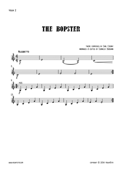 C. CZERNY : The Bopster, an easy string quartet image number null