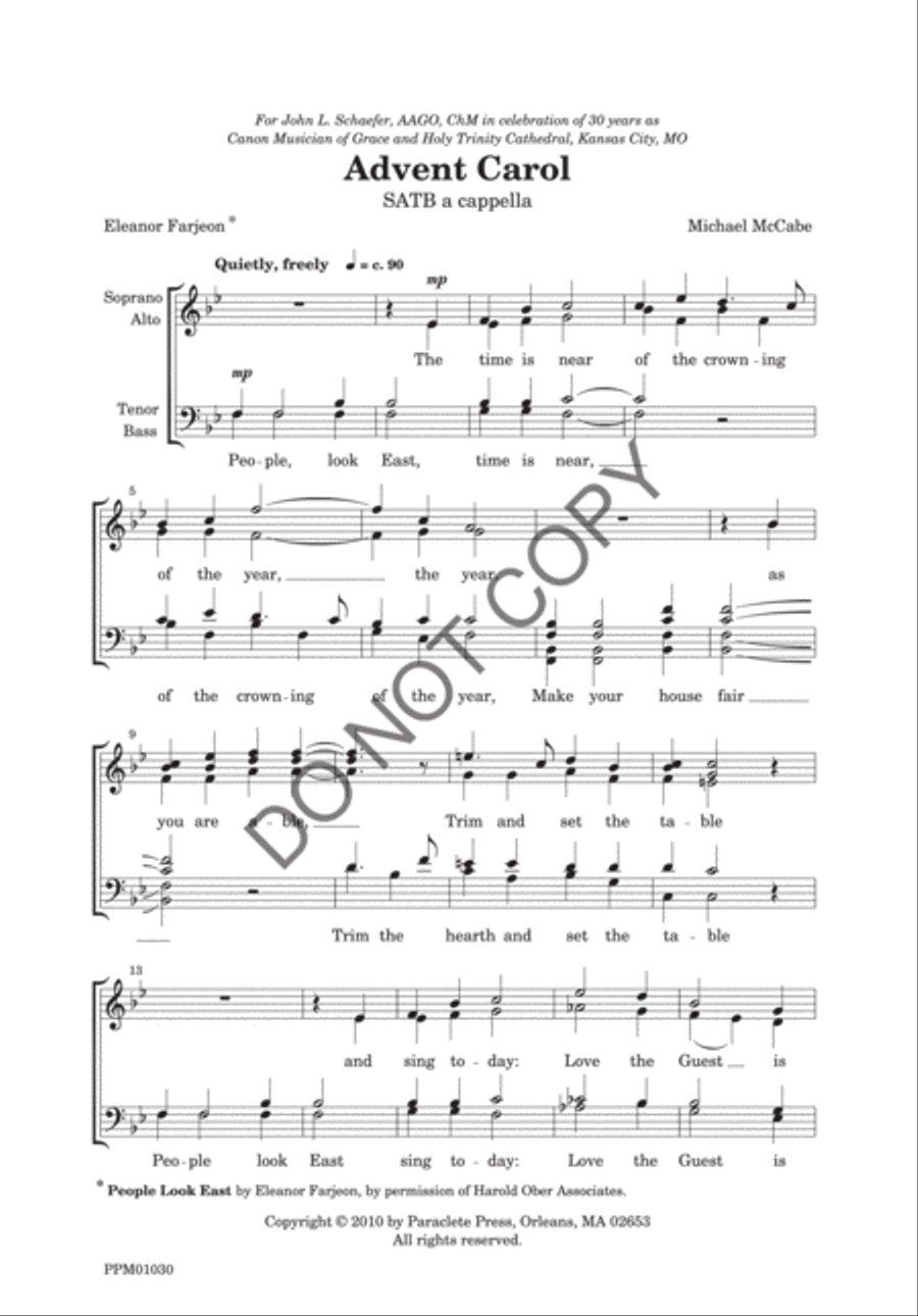 Advent Carol Advent Carol 4-Part scores gallery preview page 3