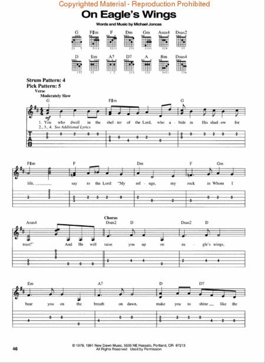 Praise and Worship for Guitar Guitar Tablature scores gallery preview page 3