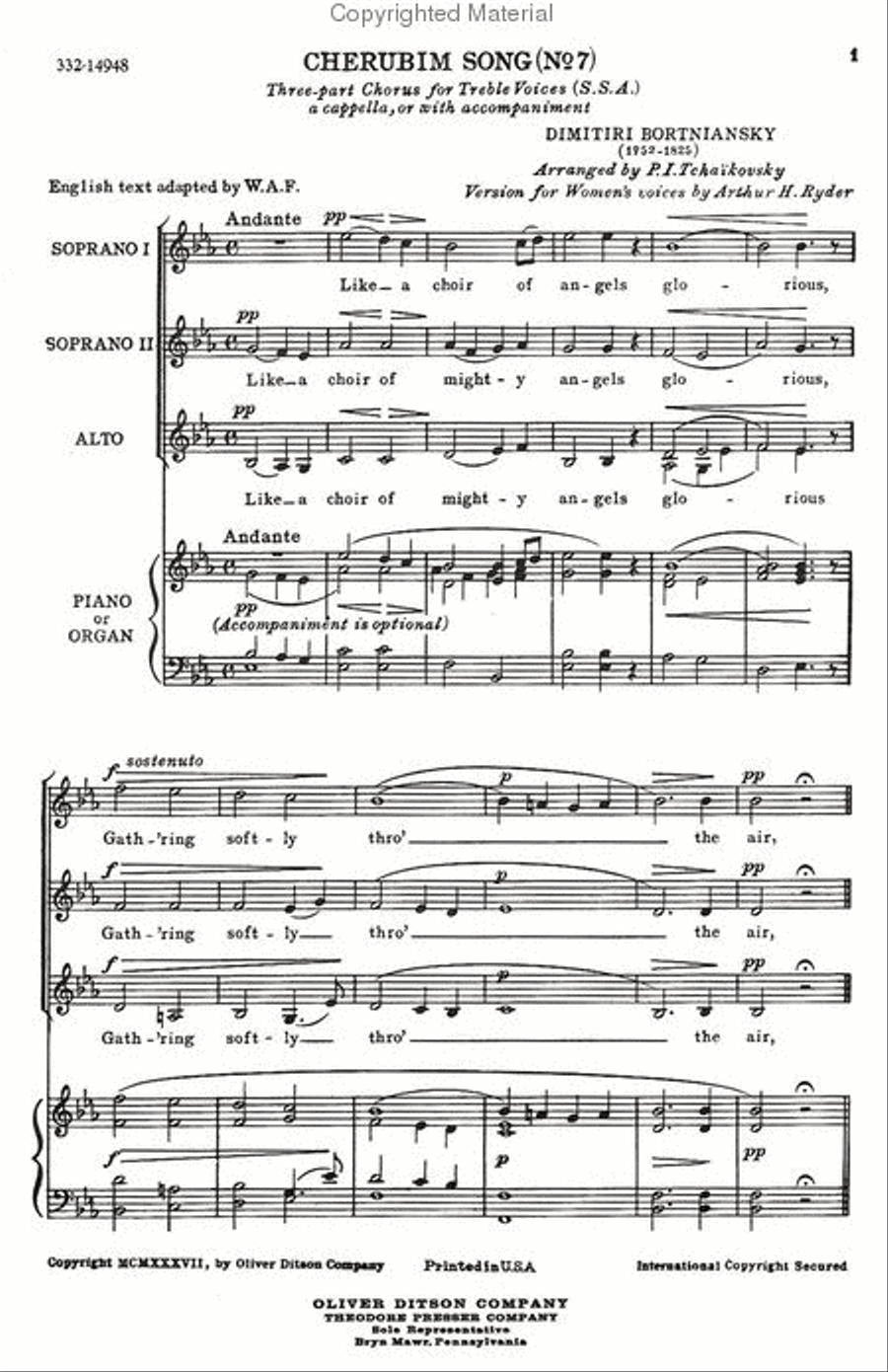 Cherubim Song (No. 7)` A Cappella scores gallery preview page 2