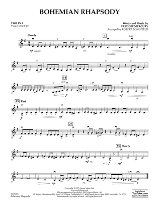 Bohemian Rhapsody - Violin 3 (Viola T.C.)