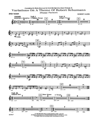 Variations on a Theme of Robert Schumann: 2nd F Horn