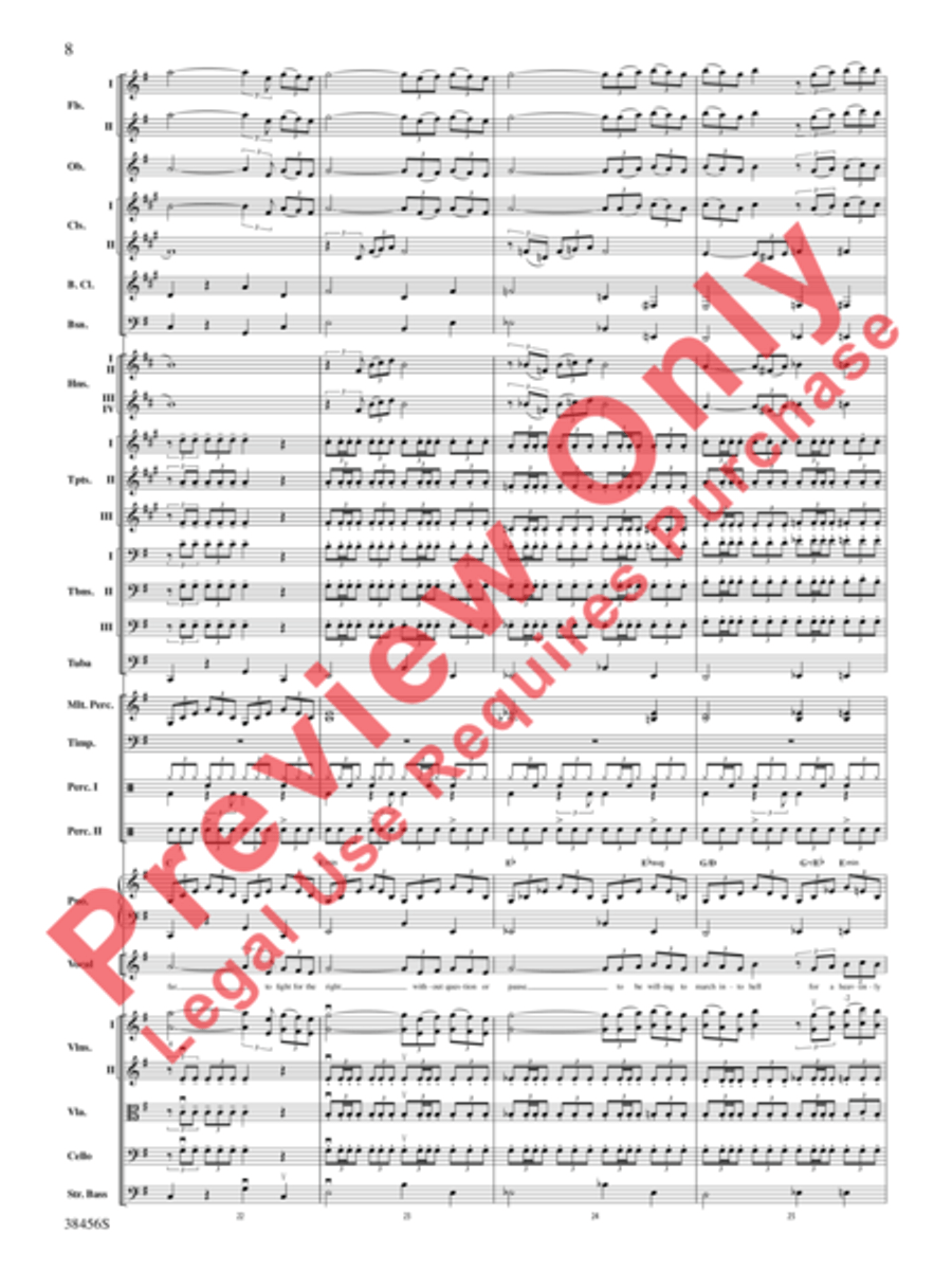 The Impossible Dream (from Man of La Mancha) Full Orchestra scores gallery preview page 9