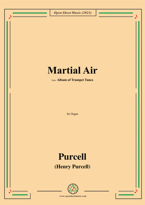 Book cover for Purcell-Martial Air,from 'Album of Trumpet Tunes',for Organ