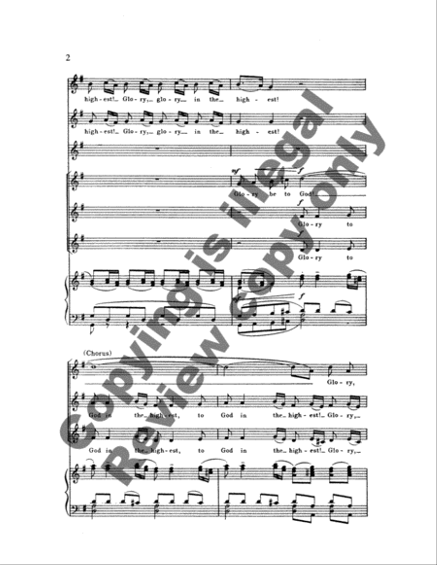 Glory to God in the Highest SSA scores gallery preview page 4