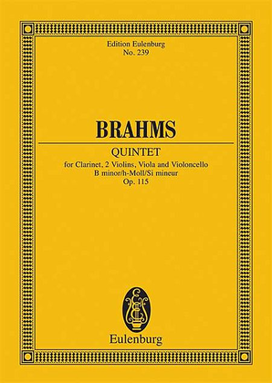 Book cover for Quintet in B minor, Op. 115