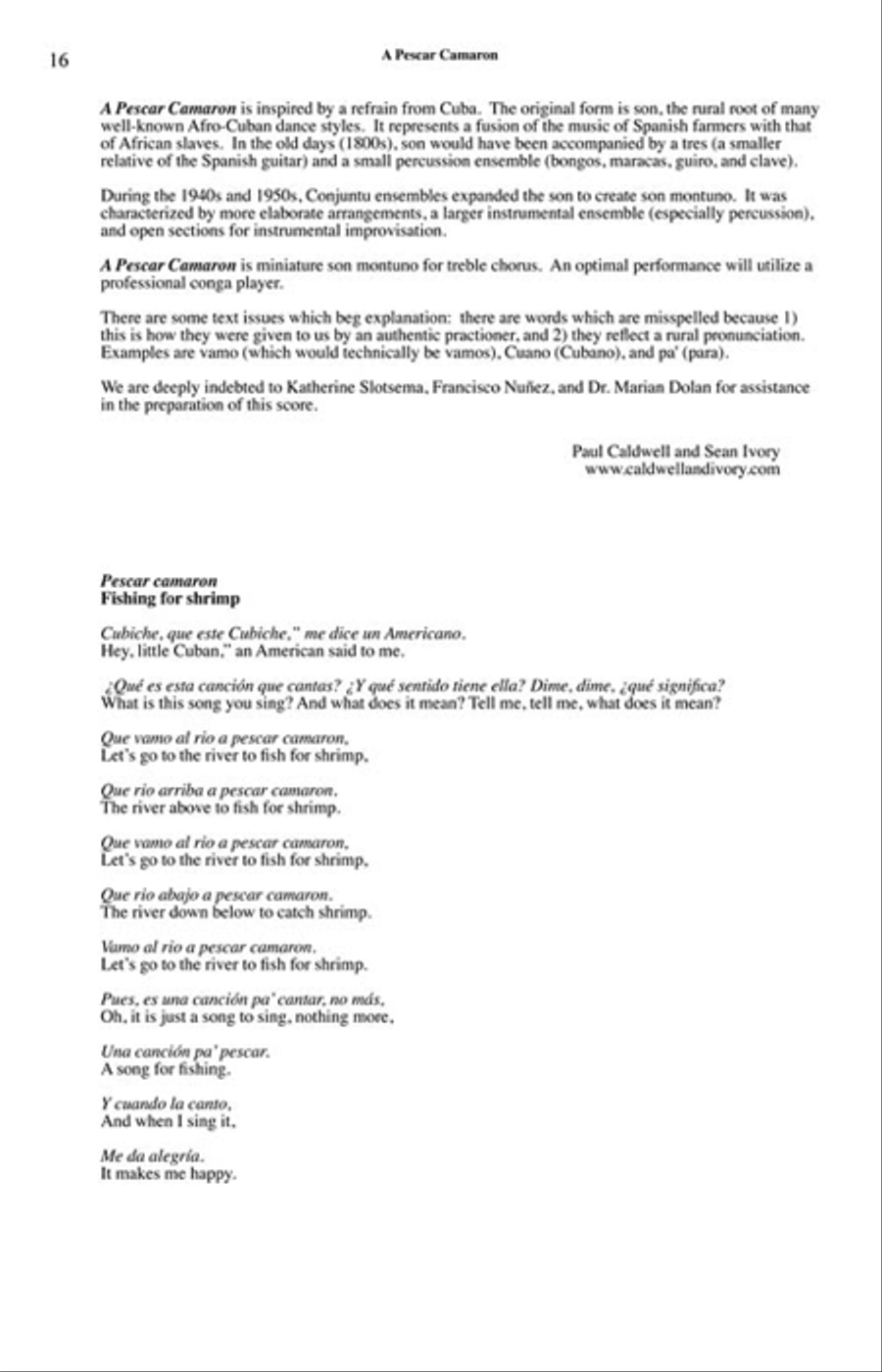 A Pescar Camaron SSA scores gallery preview page 5