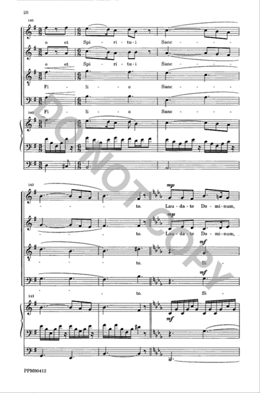 Laudate Dominum Laudate Dominum 4-Part scores gallery preview page 21