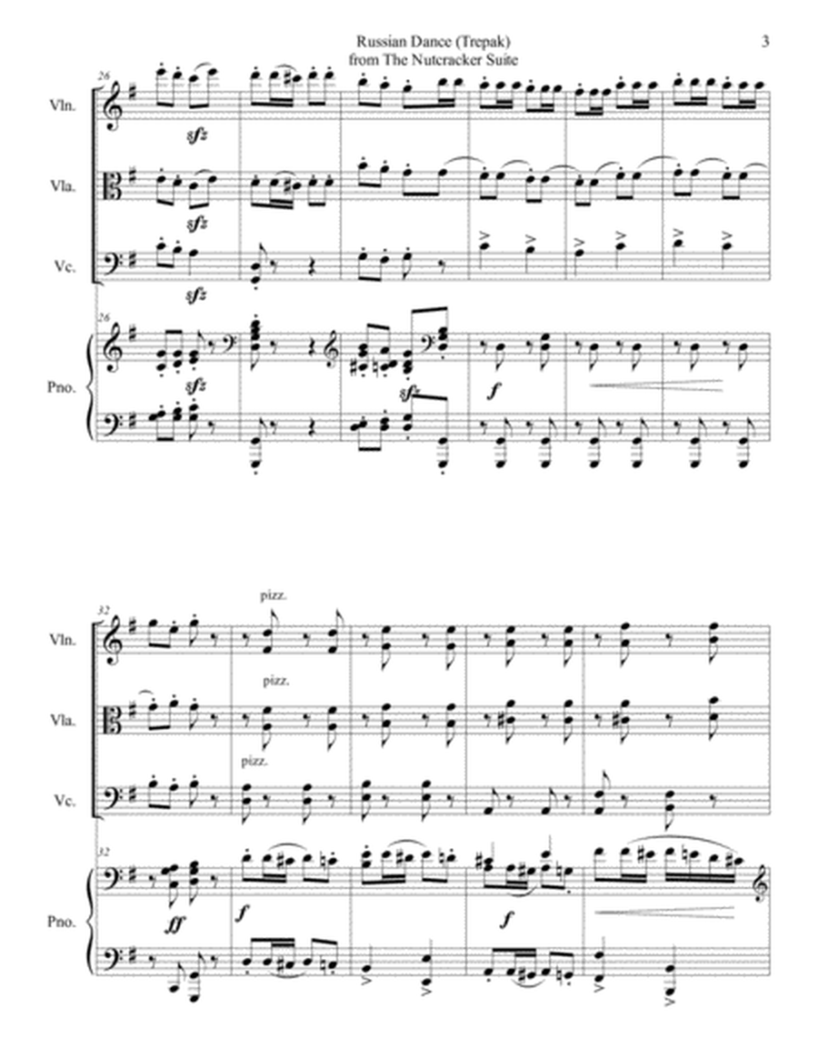 Pyotr Tchaikovsky - Russian Dance "Trepak" (Nutcracker ballet) arr. for piano quartet (score and par