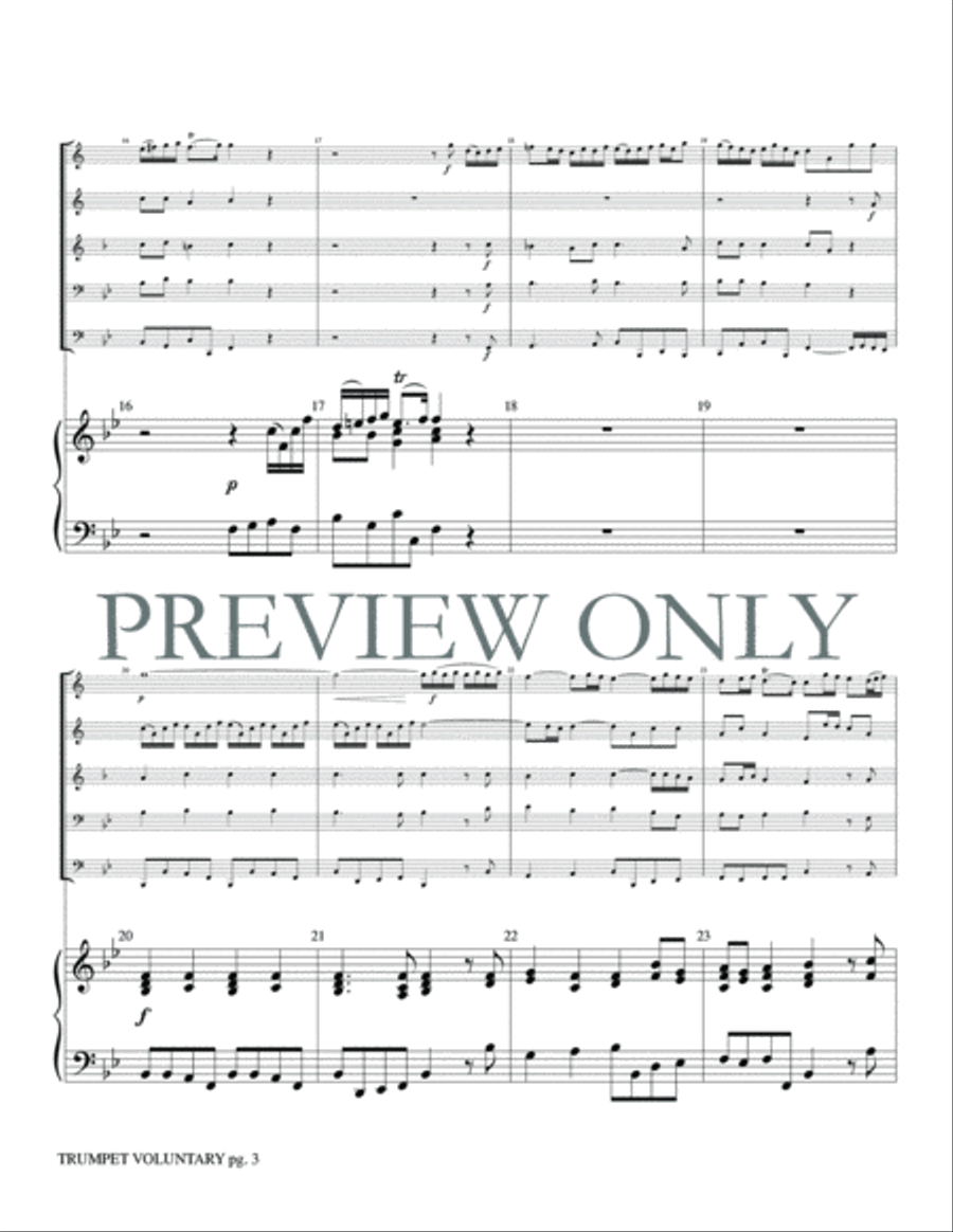 Trumpet Voluntary No. 1 Brass Ensemble scores gallery preview page 5