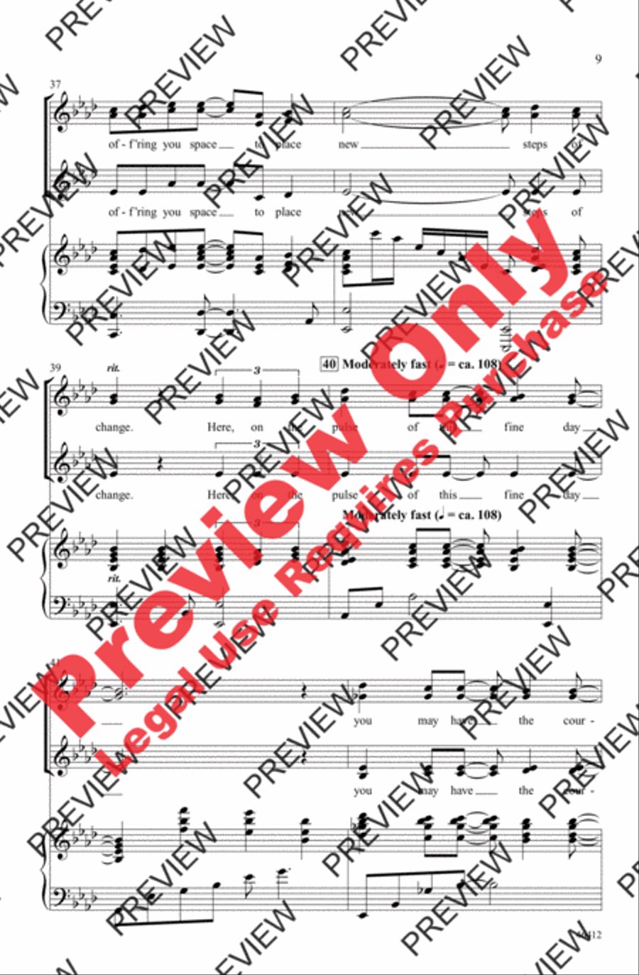On the Pulse of Morning Women's Choir scores gallery preview page 9