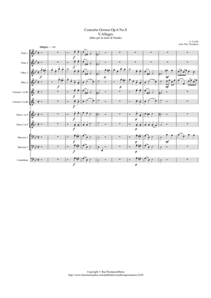 Book cover for Corelli: Concerto Grosso Op.6 No.8 (Christmas Concerto) Mvt.V Allegro - symphonic wind