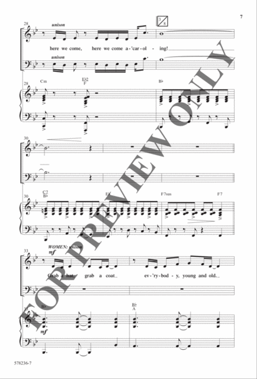 Here We Come a'Caroling - Anthem Choir scores gallery preview page 6
