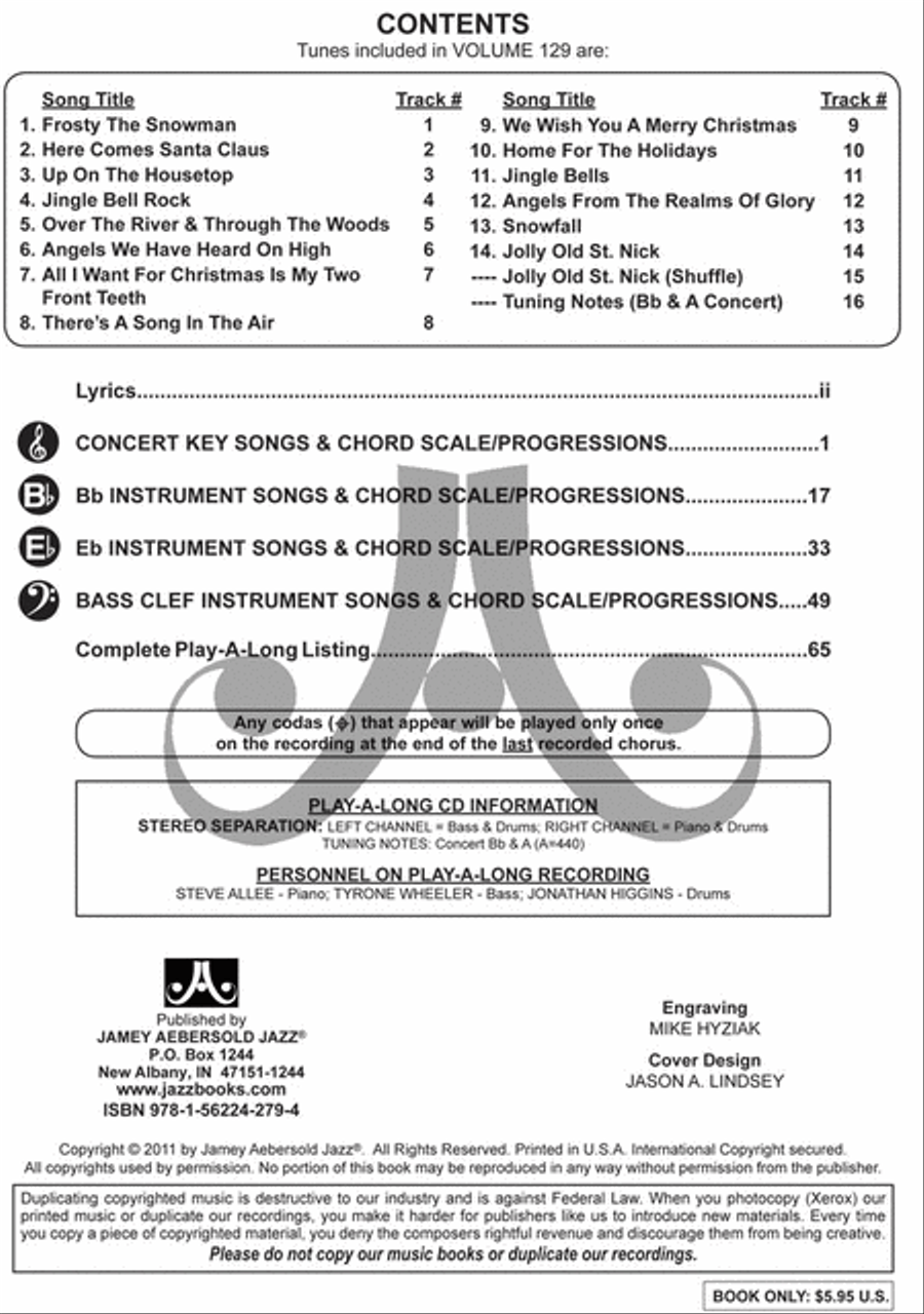 Volume 129 - A Jazzy Christmas C Instrument scores gallery preview page 2