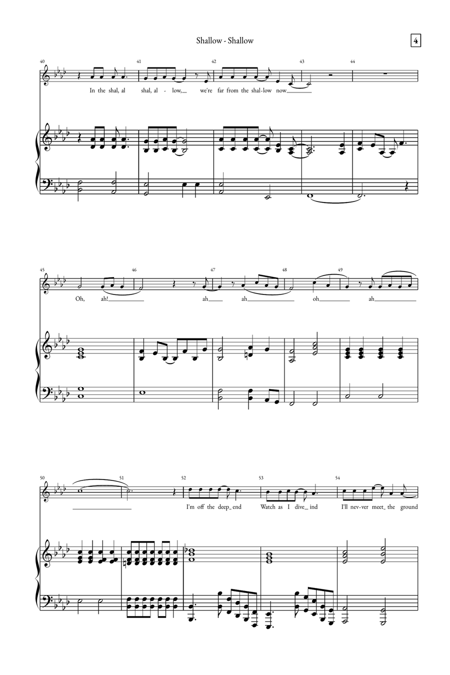 Shallow A Cappella scores gallery preview page 4
