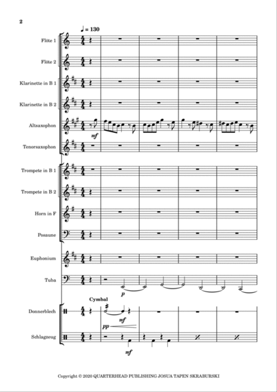 Head Shoulders Knees & Toes Concert Band scores gallery preview page 2