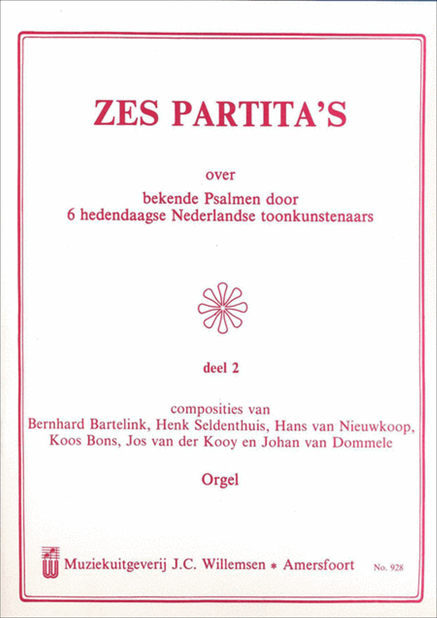 Zes Partitas over Bekende Psalmen Vol.2 Organ scores gallery preview page 1