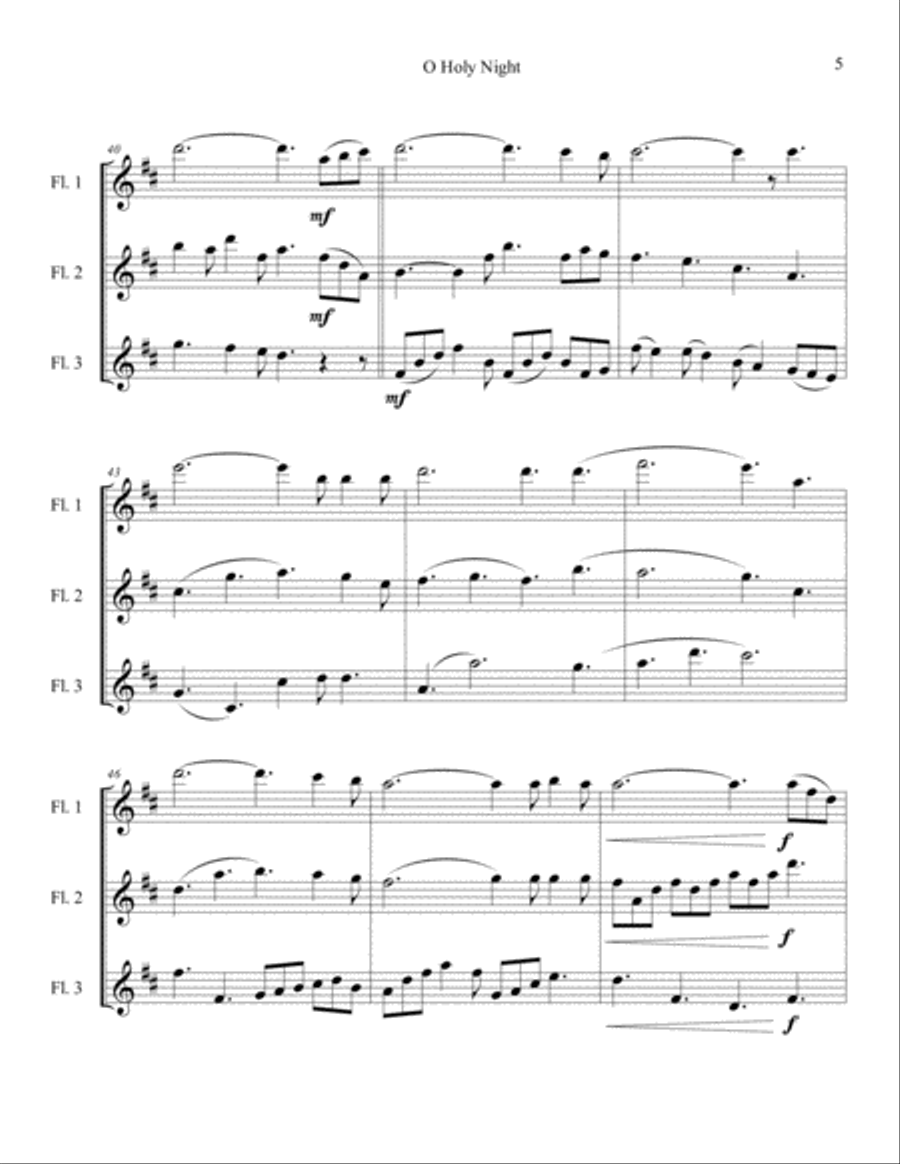O Holy Night (Cantique de Noel) Woodwind Ensemble scores gallery preview page 5