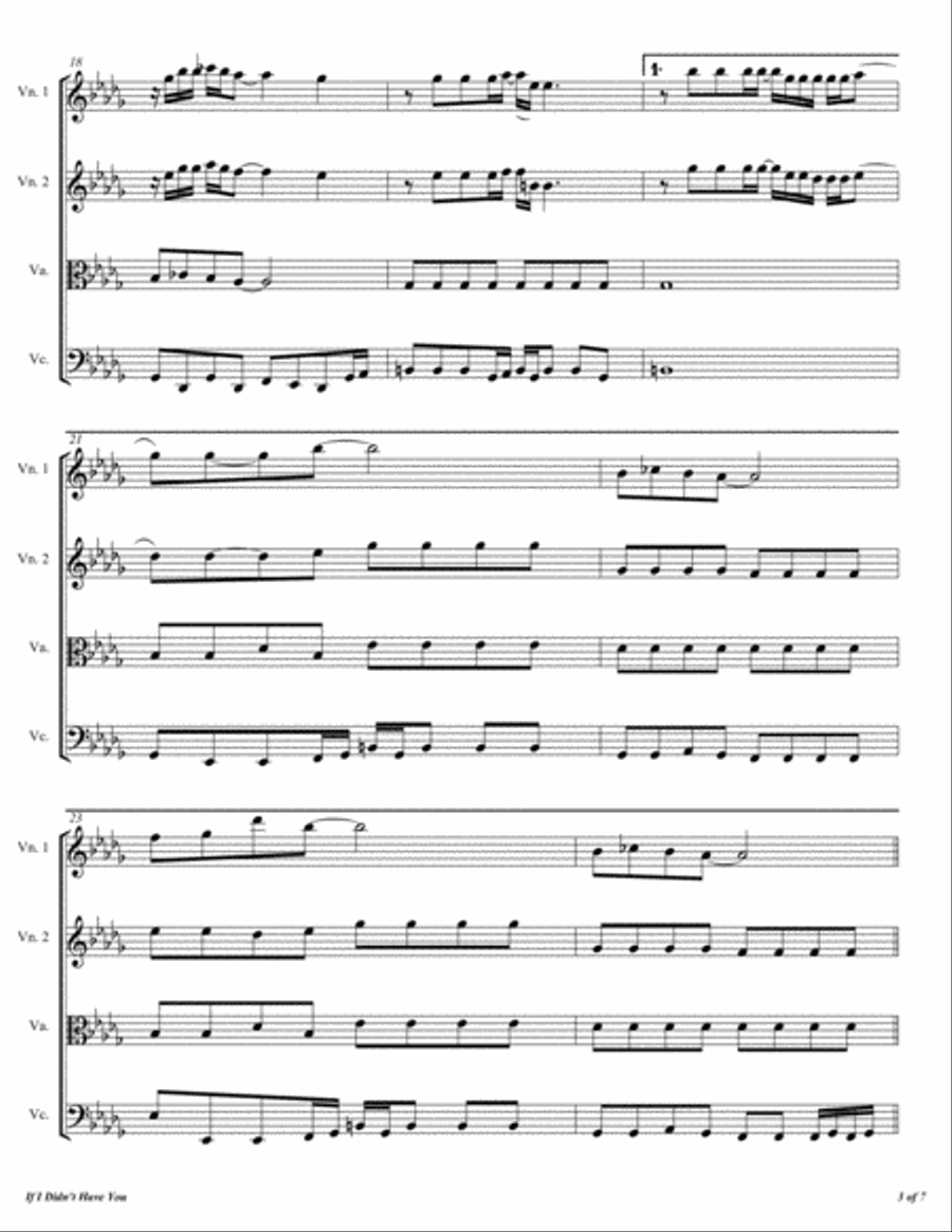 If I Didn't Have You String Quartet scores gallery preview page 4
