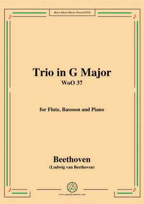 Book cover for Beethoven-Trio in G Major,for Piano,Flute and Bassoon,WoO 37