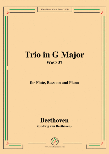 Beethoven-Trio in G Major,for Piano,Flute and Bassoon,WoO 37 image number null