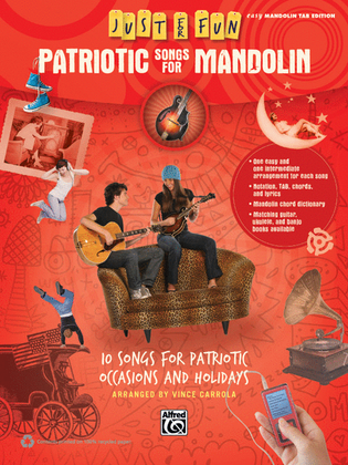 Book cover for Just for Fun -- Patriotic Songs for Mandolin