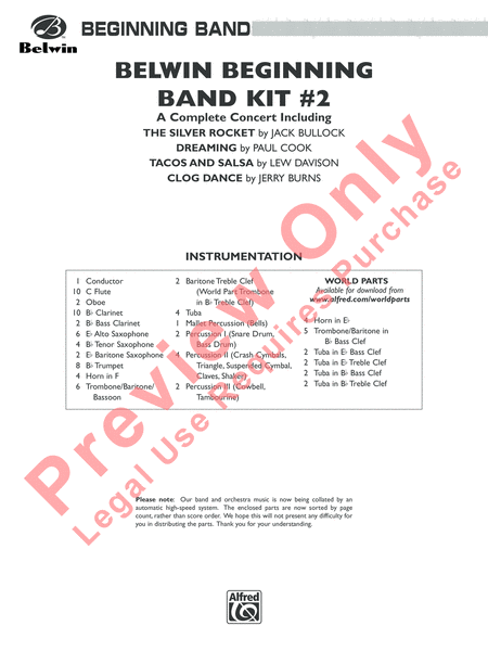 Belwin Beginning Band Kit #2