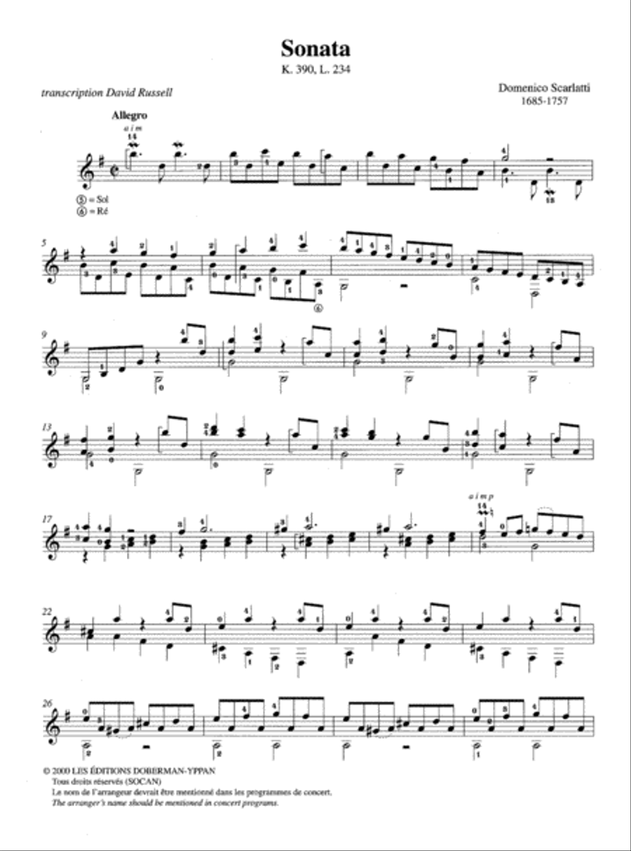 Five Sonatas Classical Guitar scores gallery preview page 4