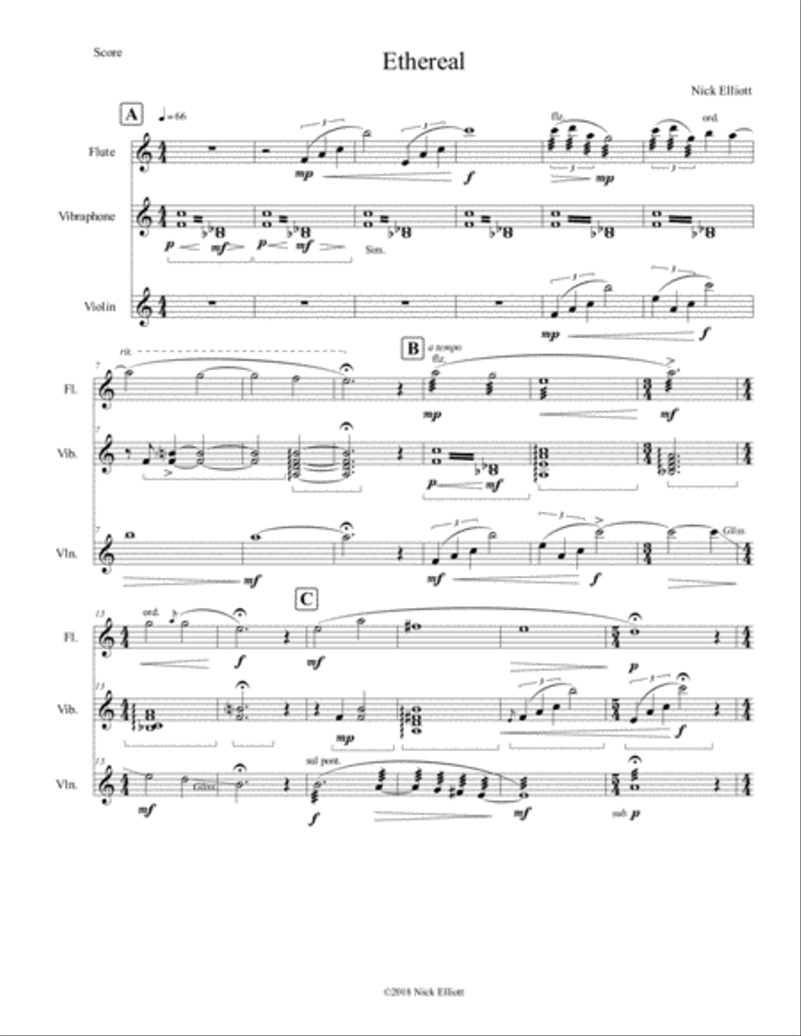 Ethereal Small Ensemble scores gallery preview page 1