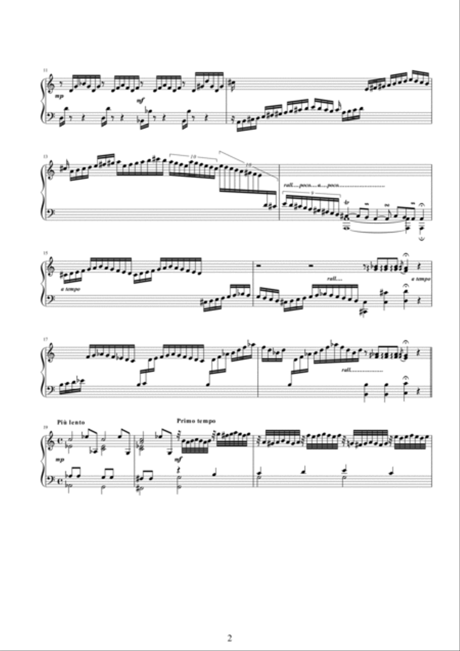 Fantasia in C major BWV Anh.87 Piano Solo scores gallery preview page 2