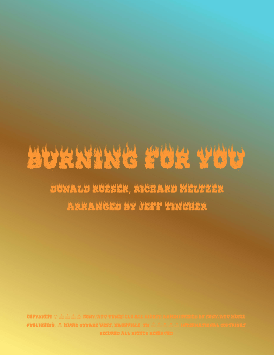 Burning For You Burning For You Piano, Vocal scores gallery preview page 1