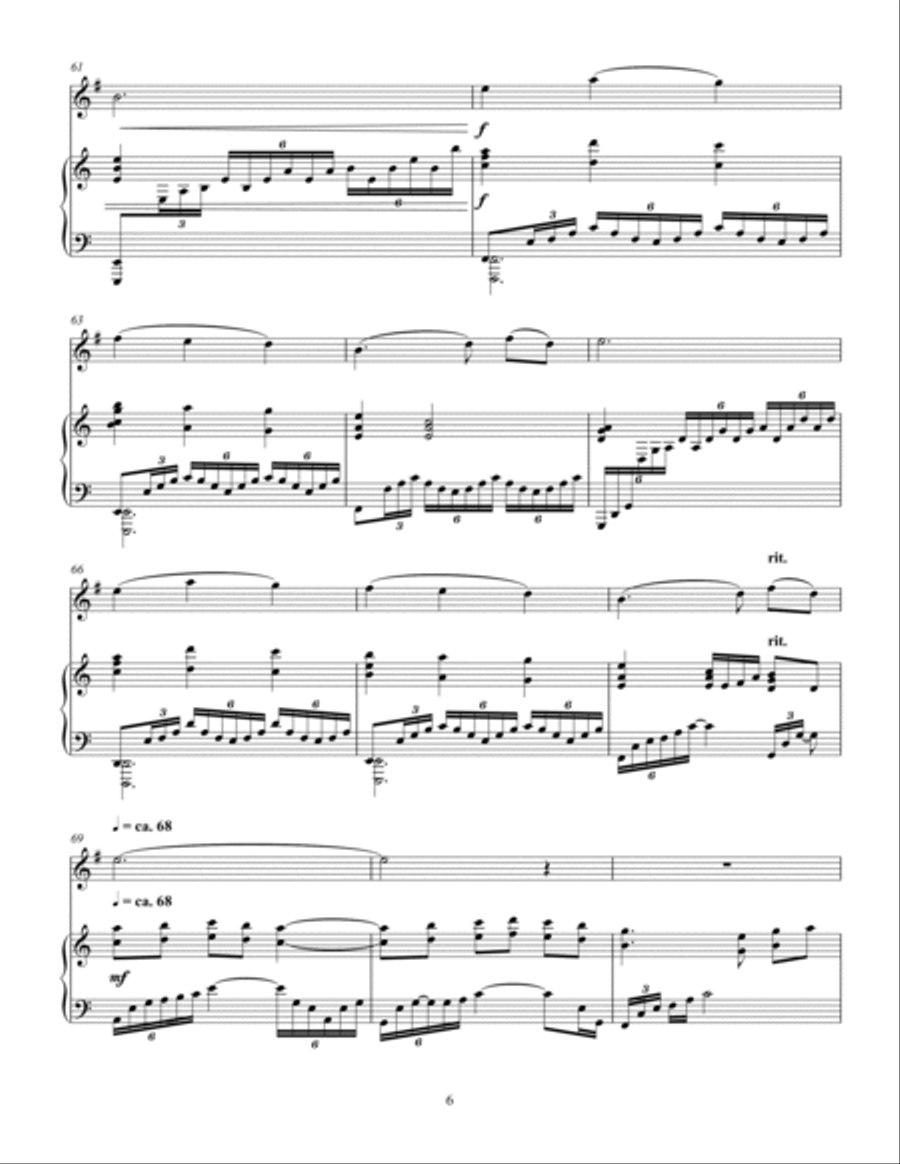 Korean Folk Song - Eommaya, Nunaya (Dear Mom, Dear Sister) Horn scores gallery preview page 6