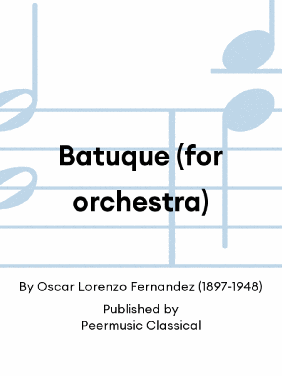 Batuque (for orchestra) Batuque (for orchestra) Full Orchestra scores gallery preview page 1