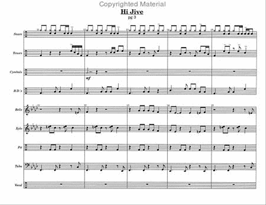 Hi Jive Hi Jive Percussion Ensemble scores gallery preview page 5