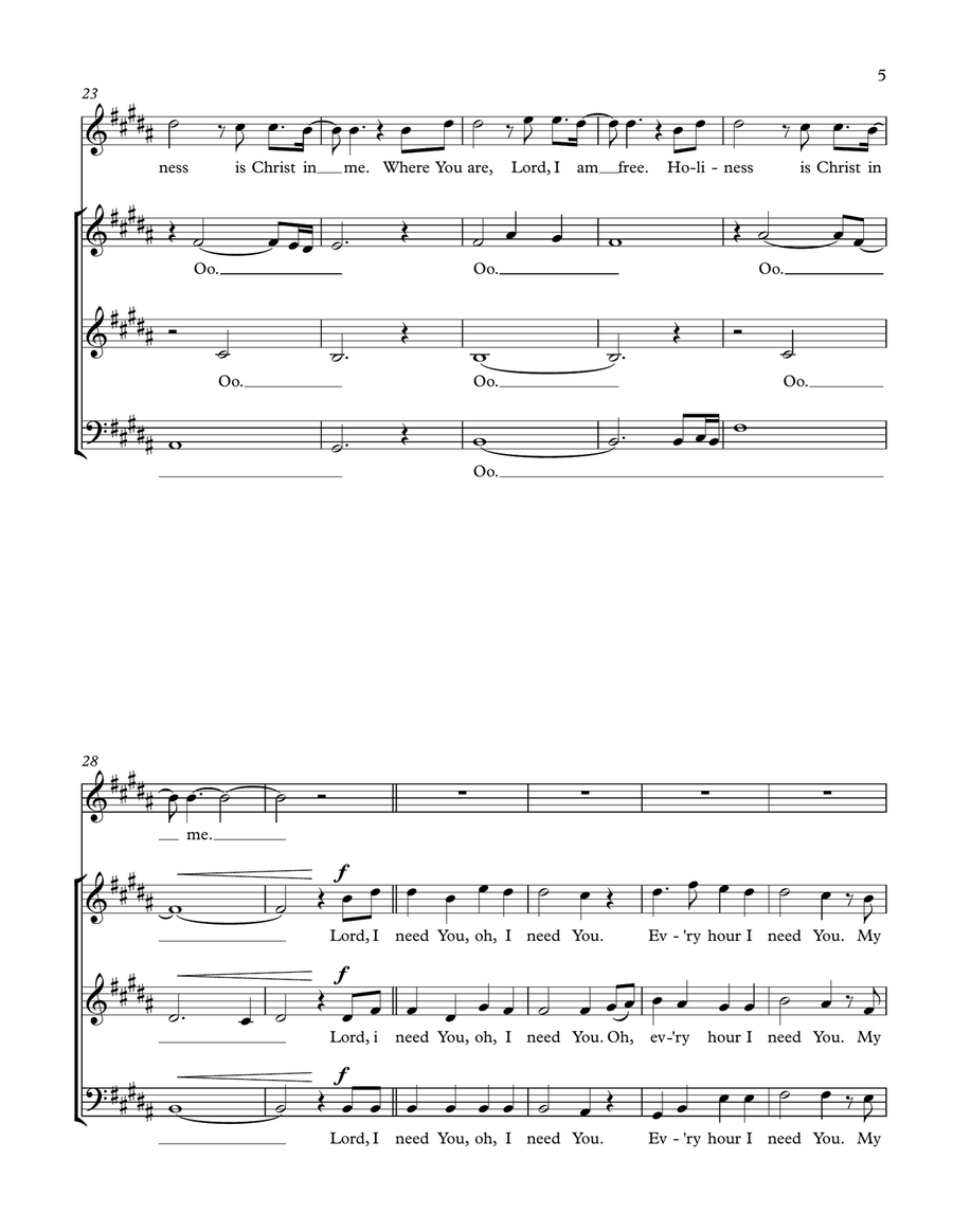 Lord, I Need You 3-Part scores gallery preview page 5