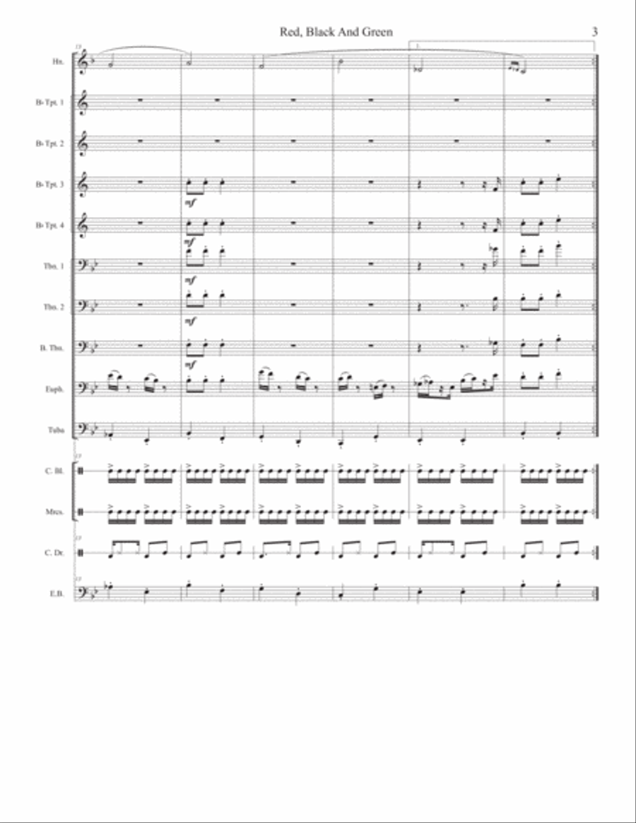 Red, Black And Green Red, Black And Green Large Ensemble scores gallery preview page 4