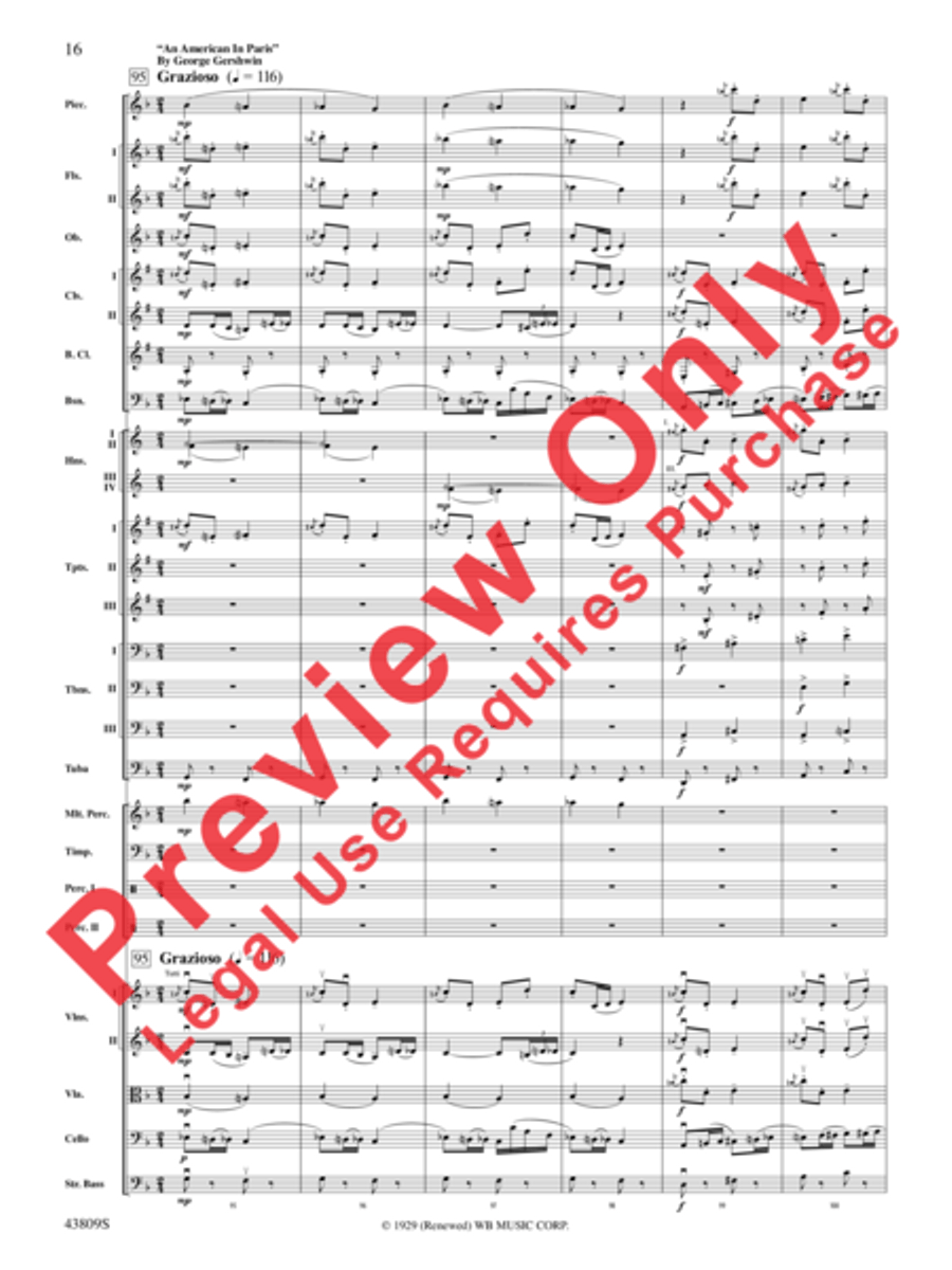 Gershwin by George! Full Orchestra scores gallery preview page 17