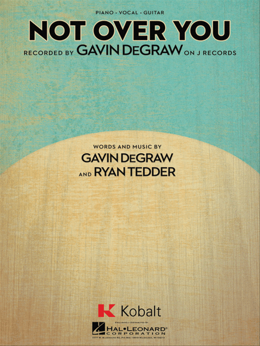 Not Over You Piano, Vocal, Guitar scores gallery preview page 1